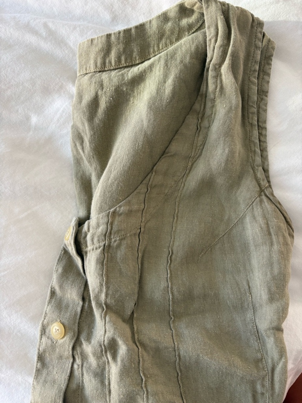 120% Lino Italian linen button up blouse - Picture 4 of 4